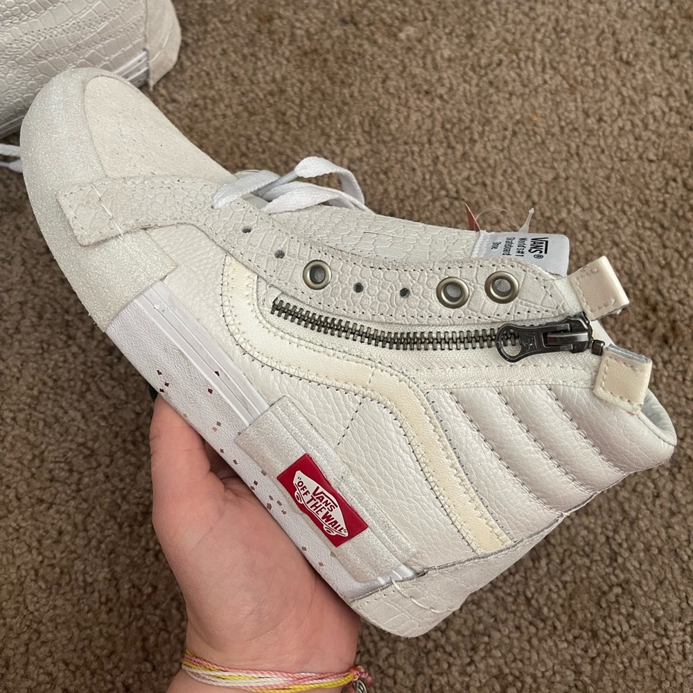 Vans high tops, WORN 2xs.